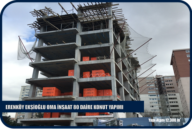 Erenköy Ekşioğlu Oma İnşaat 80 Daire Konut Yapımı